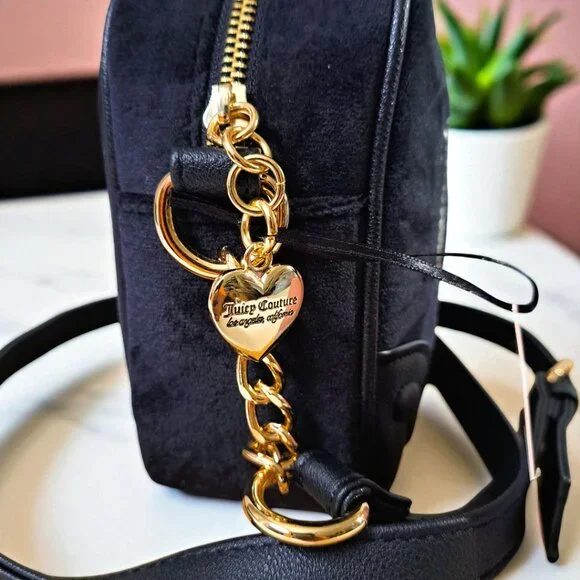 Juicy Couture Black Heritage Crossbody Camera Bag NWT - Picture 5 of 9